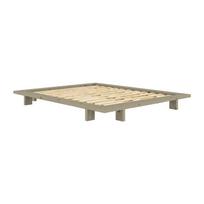Šalavijo spalvos dvigulė lova iš pušies masyvo be galvūgalio su lovos grotelėmis 140x200 cm Japan – Karup Design