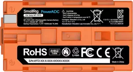 SmallRig 4972 NP-F970 USB-C Rechargeable Camera Battery Orange