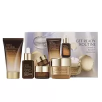 ESTEE LAUDER_SET Get Ready Routine Cleanse + Repair + Moisturize valomasis veido gelis 30ml + akių kremas-gelis 5ml + naktinis veido serumas 15ml + naktinis veido kremas 7ml