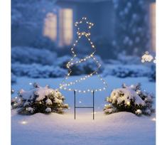 Brilagi - LED lauko kalėdinė dekoracija LED/3xAA IP44 68x29 cm eglutė