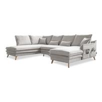 Sulankstoma kampinė sofa smėlio spalvos (su kairiuoju kampu/„U“ formos) Charming Charlie – Miuform