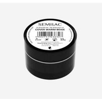Statybinis dengiantis gelis nagų priauginimui Semilac, Builder Gel Cover Warm beige, 15 g