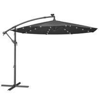 Skėtis su LED saulės apšvietimu ir stovu 300 cm