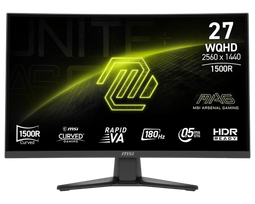 Monitorius MSI MAG 275CQF E18 / 27″ / WQHD / Rapid VA / 180Hz / 0.5ms (GtG) / curved / black