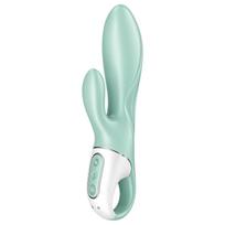 Satisfyer Air Pump Bunny 5 - programėle valdomas pripučiamas vibratorius (mėta)