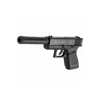 Metalizuotas pistoletas su duslintuvu - Airsoft 6mm BB