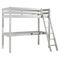Paaukštinta iš pušies masyvo vaikiška lova baltos spalvos 140x200 cm PINO – Vipack