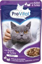 Prevital Turkey and rabbit in jelly - wet cat food - 100g