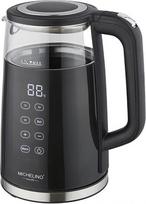 Stiklinis virdulys 1.7 l su skaitmeniniu valdymu Michelino 74357 stiklas/ juodas