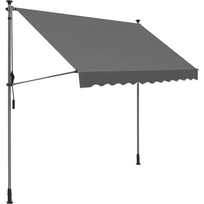 Antracito spalvos pastatomas tentas terasoms, 130 x 300 cm