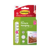 Lipnios paveikslų kabinimo juostelės - 3M Command Strips White Large 4 Sets
