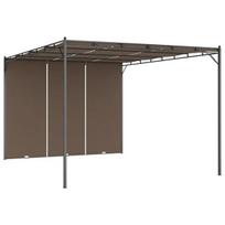 Sodo pavėsinė su šonine užuolaida, taupe spalvos, 4x3x2,25m CFE35822