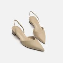 2024 Nauji moteriški bateliai Slingback Aukštakulniai Madingi Seklūs Biuro Vienspalviai Profesionalūs Karštai Pardavinėjami Įsispiriami Sandalai 34 beveik baltos spalvos