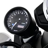 Daytona Velona 27507 Elektrinis tachometras motociklams, skirtas Ducks 125 (23) Juodas korpusas/3 spalvų LED Skersmuo 48 9000 aps./min Ekranas juoda