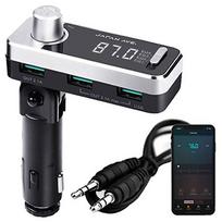 JAPAN AVE.® Bluetooth 4.2 FM siųstuvas, Aukšta garso kokybė (su ATS lustu), Patentas JA996 12.6 x 7.4 x 3.9cm juoda