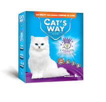 CAT’S WAY Eco Premium Bentonitinis Kraikas – Levandų kvapo 5,1KG / 6L (kartoninė dėžė)