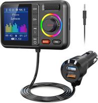 HUNDRUP FM siųstuvas, Bluetooth 5.0, QC3.0 greitas įkrovimas, 2 USB prievadai, Siri balso asistentas, BT98 pilka spalva