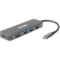 D-Link 6-in-1 USB-C Hub with HDMI/Card Reader/Power Delivery