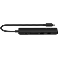 Satechi 6-w-1 USB-C Slim Multiport USB-C (USB-C, 2x USB-A, 4K HDMI, czytnik kart micro/SD) (czarny)