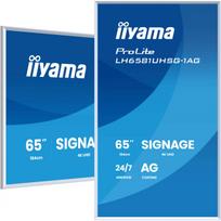 iiyama LH6581UHSG-1AG Signage Display Digital signage flat panel 163.8 cm (64.5) Wi-Fi 500 cd/m² 4K Ultra HD White Built-in processor Android 24/7