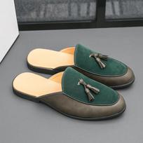 Yuppie Mokasinai Vyriški Britiško Stiliaus Formalūs Odiniai Nauji Vasariniai Įslystami Laisvalaikio Odiniai Batai Vyrams Mules Vyriški 39 žalia