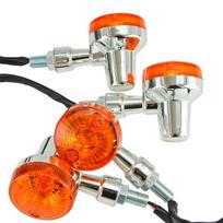 Ager Dviračio Posūkių Signalai Mini Apvalūs Universalūs GS Z2 Mini Moto Gatvės Be Kelių Oranžiniai x Padengti 4 Vnt. small oranžinė