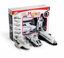 MalBlo magnetinės kosminės transporto priemonės (žaislų rinkinys)