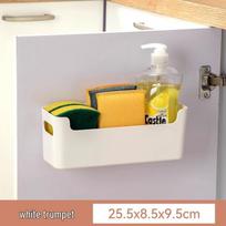 Wall-Mounted Kitchen Cabinet Door Storage Rack & Cling Film Organizer