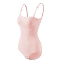 Seamless Postpartum Tummy Control & Nursing Onesie XL rožinė
