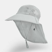 Vaikų vasarinė skrybėlaitė nuo saulės su kaklo apsauga, UV apsauga, vasaros, mažylių, paplūdimio, unisex, su skylute uodegai, platus kraštas, žvejybos skrybėlė One Size