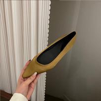 Madingi prabangūs satininiai šilkiniai balerinos bateliai moterims, elegantiški violetiniai mėlyni baleto bateliai, moteriški glausti smailianosiai paprasti seklesni loaferiai 35 auksas