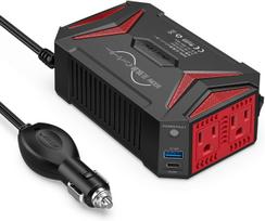 BESTEK MRZ3010HU-PD Sine Wave Inverter, Cigarette Lighter Socket, Outlet 300W, Converts DC to