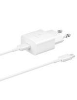 USB-C 15W PD AFC sieninis įkroviklis + baltas USB-C laidas