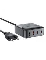 Z6 GaN stalinio kompiuterio įkroviklis 2x USB-A 2x USB-C PD 65W - juodas