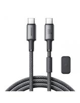 USB-C – USB-C laidas su organizatoriumi ir magnetiniu laikikliu 1,2 m – pilkas