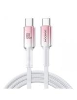 „Crystal-Clear“ serijos 60 W USB-C – USB-C 1,2 m laidas – baltas