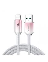 „Crystal-Clear“ serijos 3A USB-A – „iPhone“ „Lightning“ laidas, 1,2 m – baltas