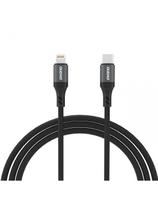 Pintinis USB-C laidas – iPhone Lightning 30W 1.2m – juodas