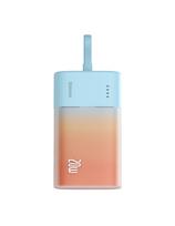 „Popsicle“ nešiojama baterija 5200mAh 20W su „Lightning“ laidu 60W/ 20V/ 3A/ 30cm - mėlynai oranžinė