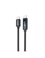 L7C USB-A - USB-C 100W laidas su LED ekranu 1 m - juodas