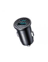 Mini 15W USB-A USB-C automobilinis įkroviklis – juodas