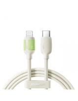 USB-C – „iPhone Lightning“ laidas su fluorescenciniu antgaliu, 2 m, 30 W – smėlio spalvos