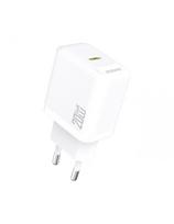 PD20W GaN USB-C sieninis įkroviklis – baltas