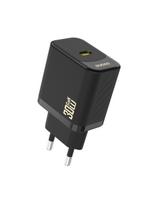 30 W PD GaN USB-C greitasis sieninis įkroviklis – juodas