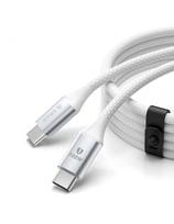 CDX 100W 5A maitinimo laidas USB-C 1m - baltas