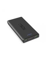 10000 mAh išorinė baterija su maitinimo šaltiniu, 20 W, juoda