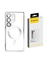 Samsung Galaxy S24 FE galvanizuoto Magsafe dėklas – sidabrinis