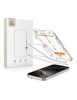 Grūdintas stiklas iPhone 16 Pro su „Quick Set+“ montavimo rėmeliu - 2 vnt.