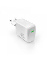 USB-C PD GaN 45W sieninis įkroviklis – baltas