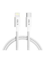 USB-C laidas – iPhone Lightning PD 27W 3A 100 cm – pilkas